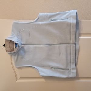 COLUMBIA Women's plus size fleece vest top, size 2X, Pale Blue/Gray